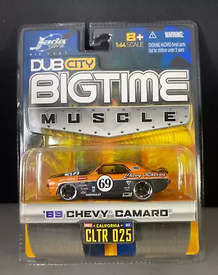 Jada Toys~Dub City~Bigtime Muscle~1969 '69 Chevy Camaro Orange & Black CLTR 025 • $4.99