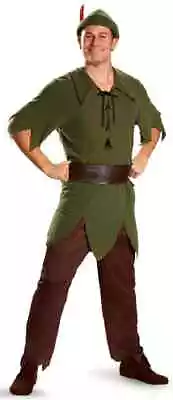 Peter Pan Classic Disney Cartoon Robin Hood Fancy Dress Halloween Adult Costume • $46.95