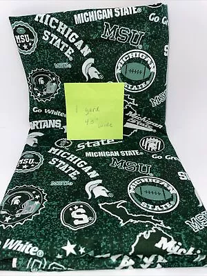 NCAA Michigan State Spartans Licensed Cotton Fabrics • $10