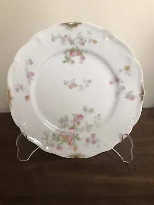 C Ahrenfeldt Limoges Pink Roses 6 1/4  Bone China Side Plate Gold Accent EUC    • $7.30