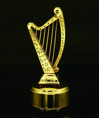 Swarovski Crystal Studded Spinning Harp Music Box 24k Gold Plated • $31.95