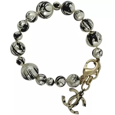 CHANEL Bracelet AUTH Coco Mark CC Chain Logo Vintage Fake Pearl A13B F/S • $720.99