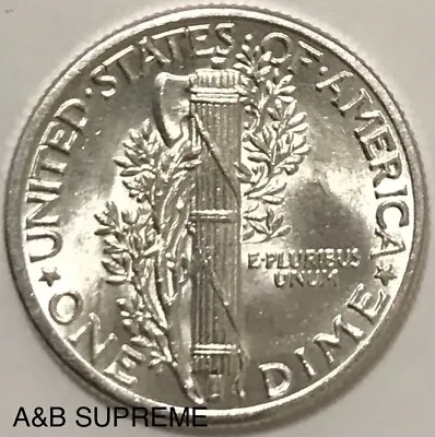 (1) 1935-1945 Mercury Dime Bu Uncirculated 90% Silver • $14.89