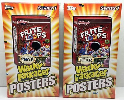 (2) Wacky Packages Series 1 Posters Card Box 18 Packs Topps 2012 • $104.95