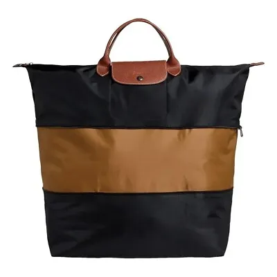 Longchamp Le Pliage Extensible - Modele Depose Travel Bag In Black/Tobacco • $138