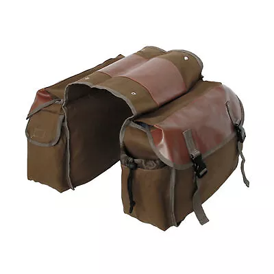 Motorbike Large Capacity Saddle Bag Motorcycle Riding Travel Canvas Q6A6 • $38.29