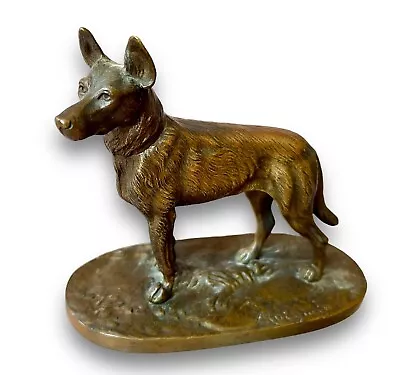 Jules Moigniez Bronze Sculpture Dog German Shepherd Herding Dog • $1250