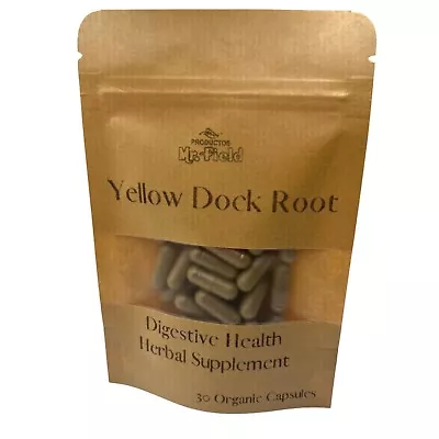 Yellow Dock Root 100% Organic Capsules 500 Mg Quantity 30 • $9.25