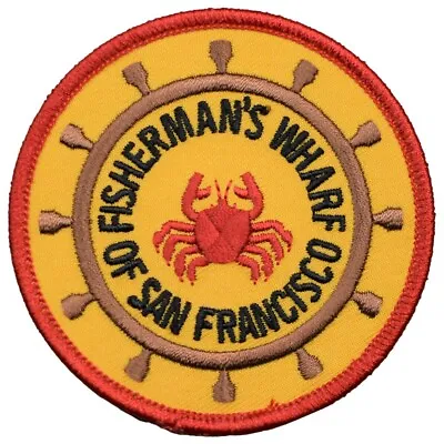 San Francisco Patch - Fisherman's Wharf Crab California CA Badge 3  (Iron On) • $3.74