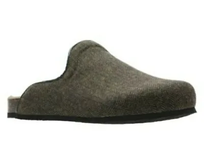 Clarks Fireside Snug Brown Textile Slip On Mule Slippers Uk Sizes 7 G EU 41 • £27.99