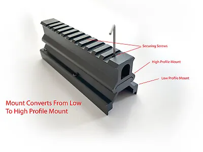 Convertable Low / High Profile SMG / G3 Airsoft Mount For Red Dot Sight Or Scope • $11.15