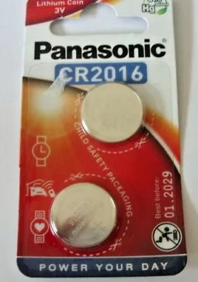 Panasonic 2016 Batteries 3V Lithium Coin Cell Battery CR2016 -BUY MORE PAY LESS! • £3.55