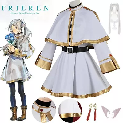 Sousou No Frieren Cosplay Costume Wig Magician Dress Elf Ear For Halloween Party • $57.99