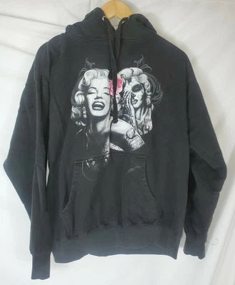 $4.90 • Buy Marilyn Monroe Men's Size Large Black Hoodie Sweatshirt Long Sleeve Distressed 