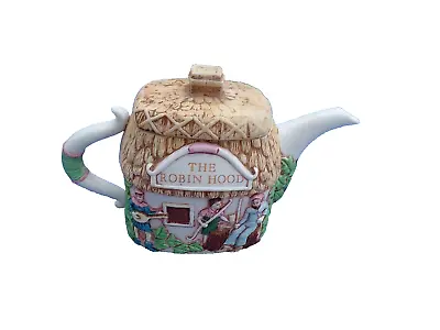 Teapot Vintage Earthenware Anglaise-Sadler England Teapot-Robin Hood's House • $81.41