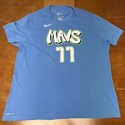 Dallas Mavericks Shirt Mens 2XL Blue Dri Fit NBA Nike • $22.95