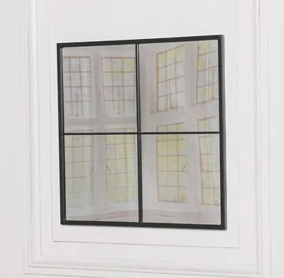 Grid Square Metal Window Frame Effect Accent Mirror 60cm Home Decor • £79.99