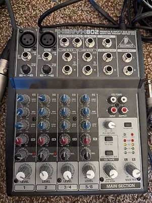 Behringer Xenyx 802 Mixer 8 Channel With Power Supply And MXL 991 Microphone  • $99
