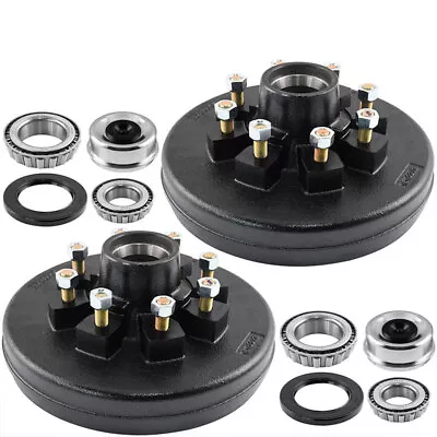 Trailer Brake Hub Drum Kits 8 On 6.5 8x6.5 For 7000 Lbs Axle-22004K 8 Lug H16 CA • $168.99