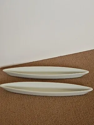 Pair Of Canapé/Olive Boat Serving Dishes White Porcelain Hotelware • £9.99