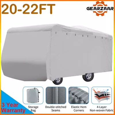 Caravan Cover 20-22 Ft Campervan Waterproof Large 4 Layer Heavy Duty Covers AU • $108.56