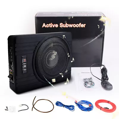 600W 10'' Car Sub Woofer Under-Seat Amplifier Speakers Audio Slim Box • $117.95