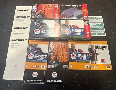 Nintendo 64 (N64) Sports Game Boxes And Manuals Only Lot No Games • $34.99