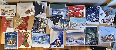 20 Vintage Christmas Cards Lot 1950's-P Blank Christian Catholic Virgin Mary Lot • $18.95