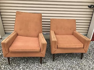 PAIR MID CENTURY MODERN DANISH MODERN 1950’s LOUNGE CHAIRS By Prestige • $249