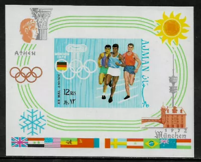 Ajman Michel's #Block 195B MNH S/Sheet - Olympics • $7.99