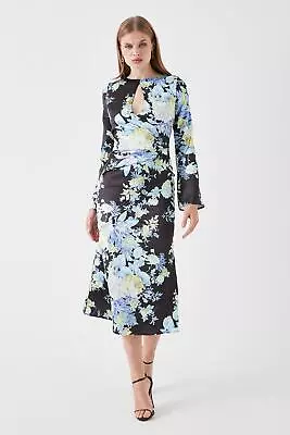 COAST Sophie Habboo Printed Flare Sleeve Dress • £30