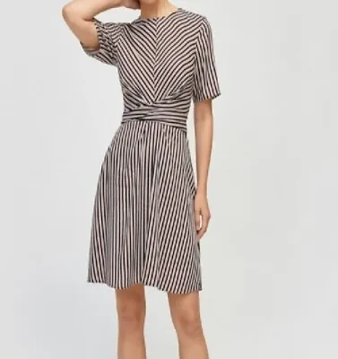 Warehouse Size 12 Stripe Wrap Waist Dress RRP £49 BNWT • £0.99
