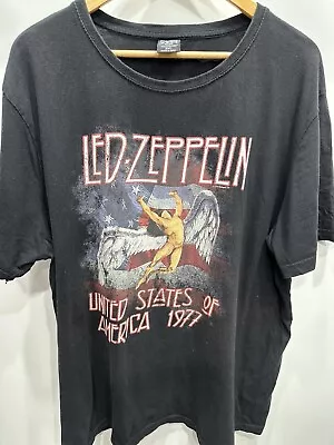 Led Zeppelin America 1977 Adult T-Shirt Size 3XL • $26