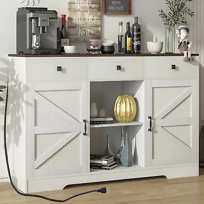 54  Kitchen Buffet Storage Cabinet Farmhouse Coffee Bar Cabinet Sideboard • $227.99