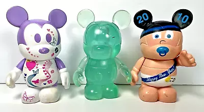 DISNEY Vinylmations Lot Mickey As Urban 2 Clear Blue Plus New Years Baby Ears • $16.99