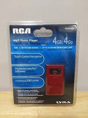 RCA LYRA 4 GB MP3 Music Player M2204RD Earphones & USB Cable New Factory Sealed • $25.57