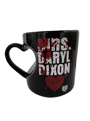 AMC Mrs Daryl Dixon Walking Dead Ceramic Heart Mug Cup 12 Oz 2014 • $12.95