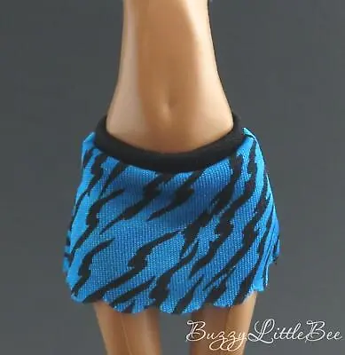 Monster High Doll C.A.M. Create A Monster Cat Girl Blue Tiger Stripe Mini Skirt • $4.49
