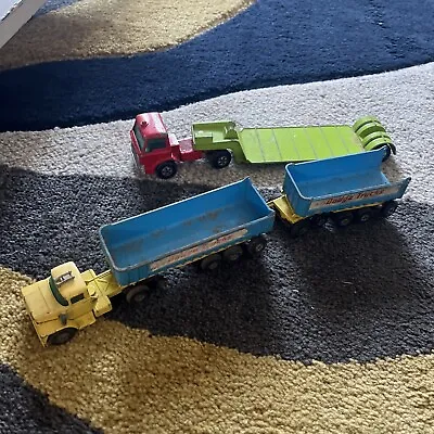 Matchbox Super Kings K-16 Dodge Tractor With Twin Tippers K 17 Dyson Low Loader • $23.27