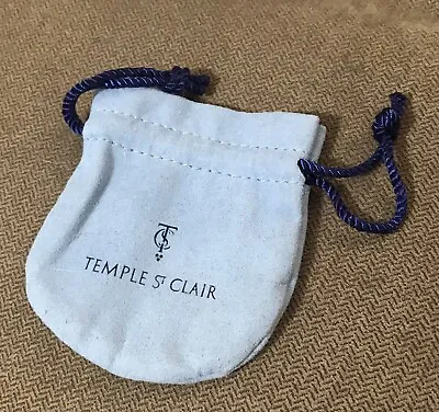 $57.88 • Buy Temple St Clair Light Blue Jewelry Storage Pouch Bag Small