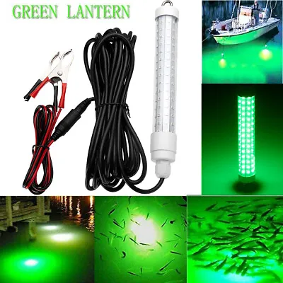 12V Green LED Underwater Submersible Fishing Light Night Crappie Shad Squid Lamp • $15.99