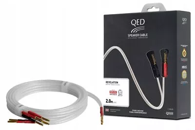 QED REVELATION Signature Speaker Cable AIRLOC Forte Plugs 2 X 2m Pair Terminated • $203.41