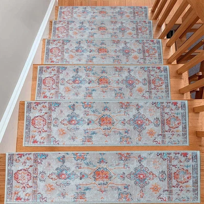 $120.24 • Buy Anatolian Stair Rug, Ultra Thin Stair Mat, Stair Treads, Machine Washable Rug