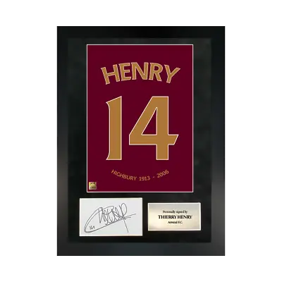 £119.99 • Buy Authentic Hand-signed A3 Frame Thierry Henry Arsenal Shirt Poster W/COA