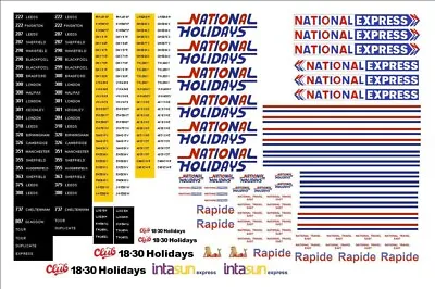 £9 • Buy Waterslide Transfers 1/76 Scale  Sheet For  National Travel East  Express