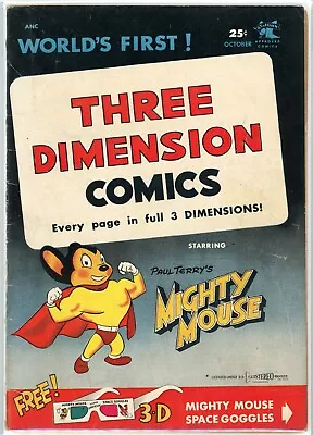 Three Dimension Comics #1 Good Reader Mighty Mouse Glasses Present  • $27.49