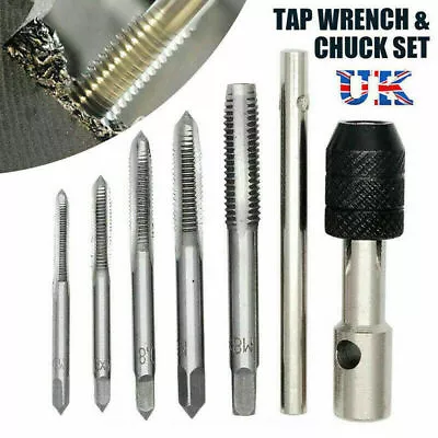 £4.89 • Buy 6 X Tap Wrench & Chuck Set Tool T-handle Metric M3 M4 M5 M6 M8 And Die Set Uk
