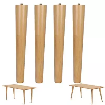 16 Inch Table Legs Wood Furniture Legs Tapered Round For End Table Set Of 4 • $120.99