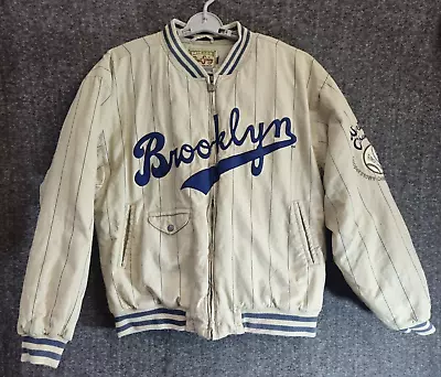 Mirage First String Brooklyn Dodgers Jacket XL Pin Striped MLB Hall Of Fame • $145