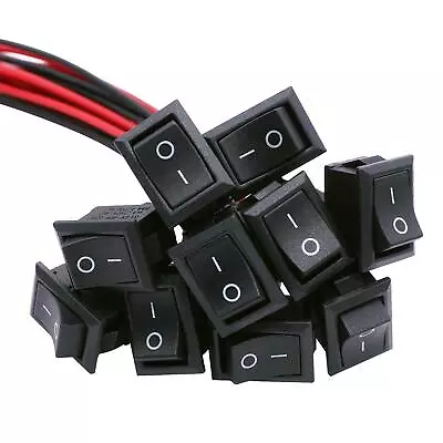 10 Pack Mini Round Rocker Switch ON/OFF Latching Toggle Switch SPST 2Pin • $13.99